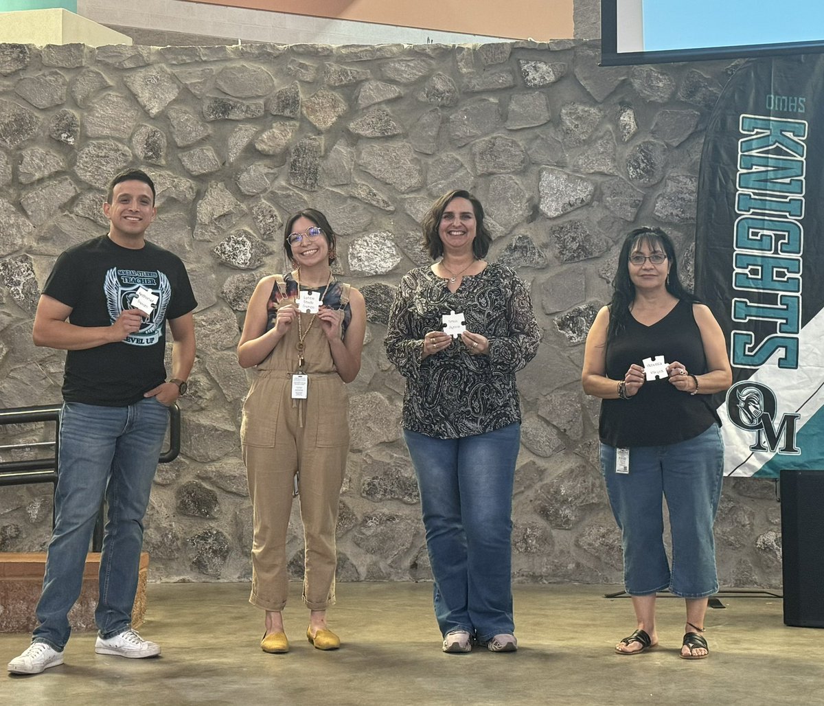 Celebrating our two retirees Ms. Perez and Ms Tarin. Congratulations on your on your retirement & thank you for your dedication to OMHS. A heartfelt goodbye to Mr. Trevizo, Ms. Franco-Steele, Ms Agnew & Ms. Villegas as they depart for new ventures. Once a Knight always a Knight!