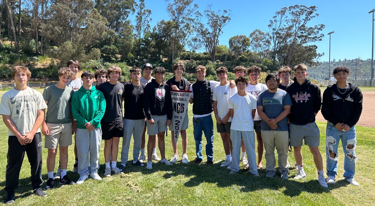 Unbelievably proud to share that SR baseball takes home the NCS D3 Scholastic banner .  The boys worked hard on both the field and the classroom all year - great job all of you!  #StaySR 
@Sanrafaeldawgs @marinij_sports @westcoastpreps_ @SRCSSchools