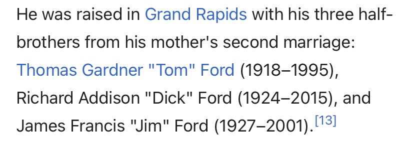 Gerald Ford’s parents had the chance to do a really funny thing and absolutely blew it at the end.