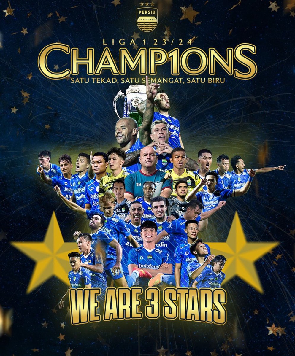 PERSIB JUARAAA!!! 🥇🏆
.
Sangat senang dan bangga melihat tim ini menjadi juara. suatu kehormatan bagi saya pernah berbagi ruang ganti,tempat latihan dan berjuang bersama di lapangan. teman-temanku kalian luar biasa🥇👏🏽
.
Sekali lagi Selamat buat <a href="/persib/">PERSIB</a> #bobotoh ⭐️⭐️⭐️