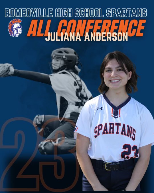Congratulations to Juliana Anderson on earning All-Conference and being named this year’s MVP!! 💙🥎🧡🙌🏼🤍🏅#SpartanProud #RHS #thevillesb #MVP