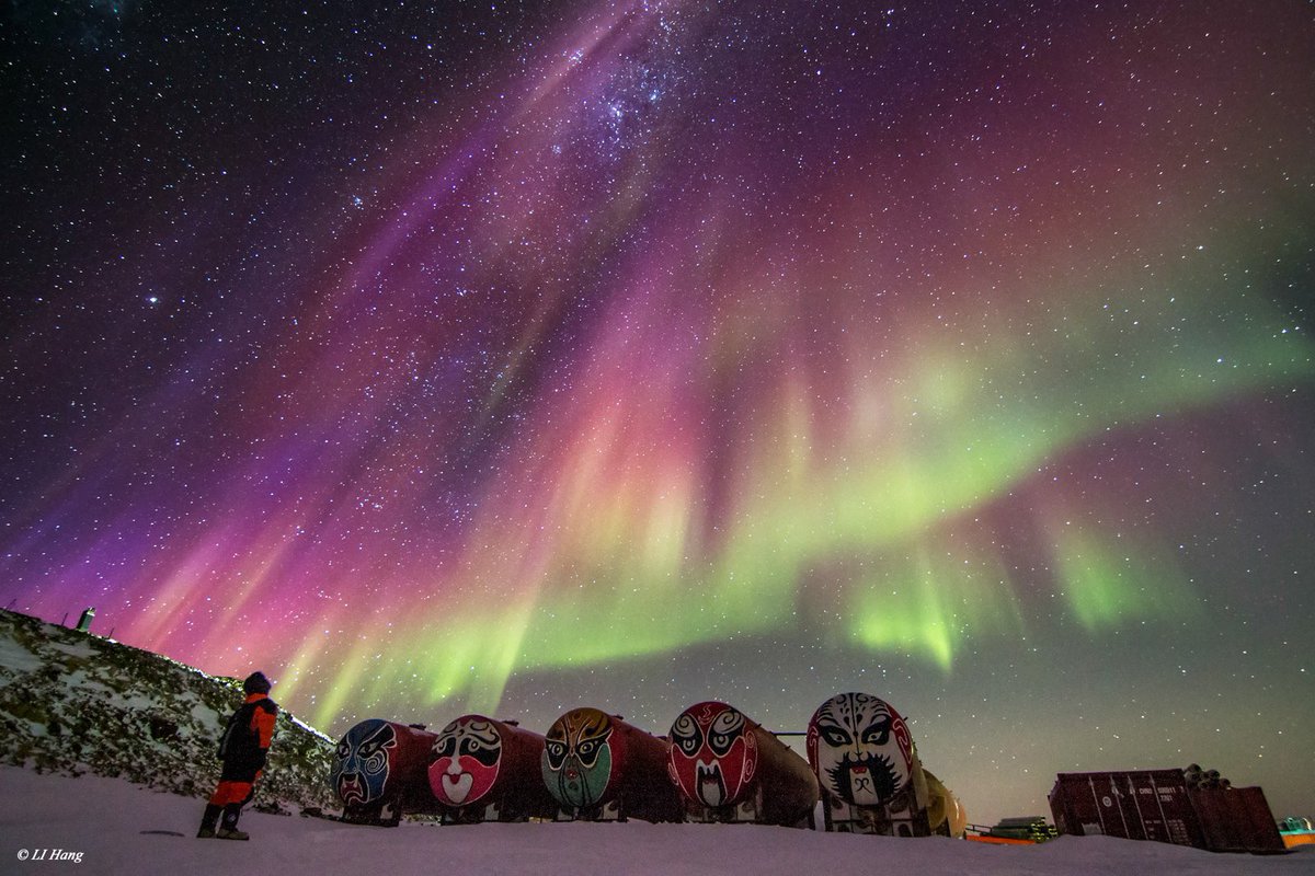 Auroras over Antarctica