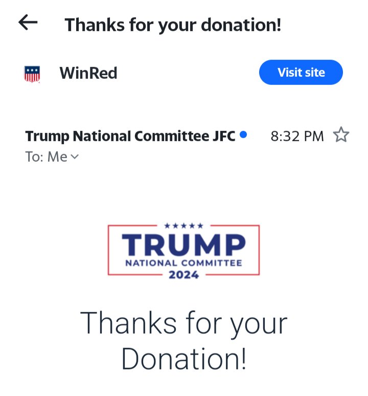 First time I have ever donated to a candidate! @TheDemocrats do not realize what they have done to reelect @realDonaldTrump in November. #FirstTimeDonor