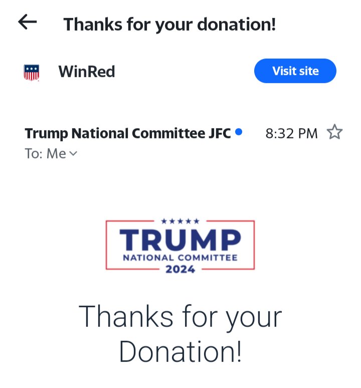 shesova's tweet photo. First time I have ever donated to a candidate! @TheDemocrats do not realize what they have done to reelect @realDonaldTrump in November. #FirstTimeDonor https://t.co/fYk4xW8PCK