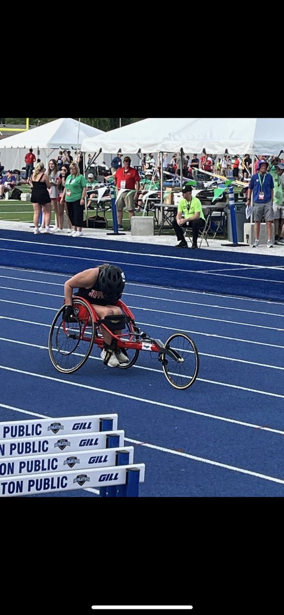 Megan competed and finished 7th in the shot put. In the seated 100m dash, Megan placed 5th in prelims to qualify for the finals on Saturday!  Megan will also compete in the seated 400m dash on Saturday!  Good luck Megan! Congrats Megan!