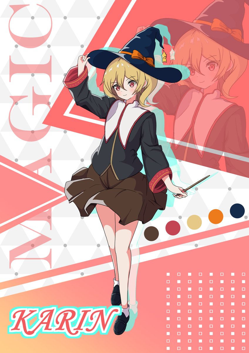赤色キャラの名前は【カリン】になりました。
漢字で書くと「華燐」になりますね。いい名前だ…
＃イラスト　＃オリジナルキャラクター
＃オリキャラ　＃絵描きさんと繋がりたい
#絵描きさんフォロバ１００
