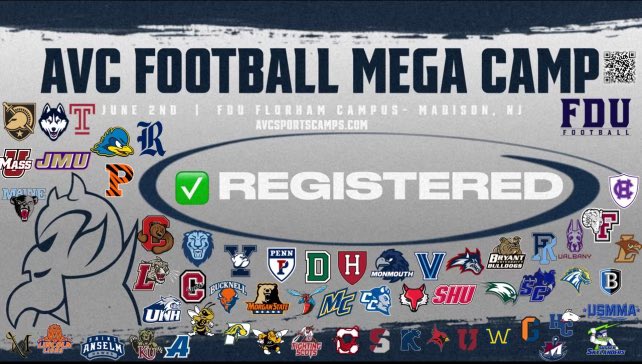 Kingston Evans (@kingstonlevans) on Twitter photo I will be competing June 2nd at the AVC Football Mega Camp this Sunday.
<a href="/Coach_GetWright/">Coach Wright</a> <a href="/CoachSanchez_/">Cᴏᴀᴄʜ Sᴀɴᴄʜᴇᴢ</a>
<a href="/UCFOOTBALLNJ/">Union City Football</a> I will be competing June 2nd at the AVC Football Mega Camp this Sunday.
<a href="/Coach_GetWright/">Coach Wright</a> <a href="/CoachSanchez_/">Cᴏᴀᴄʜ Sᴀɴᴄʜᴇᴢ</a>
<a href="/UCFOOTBALLNJ/">Union City Football</a>