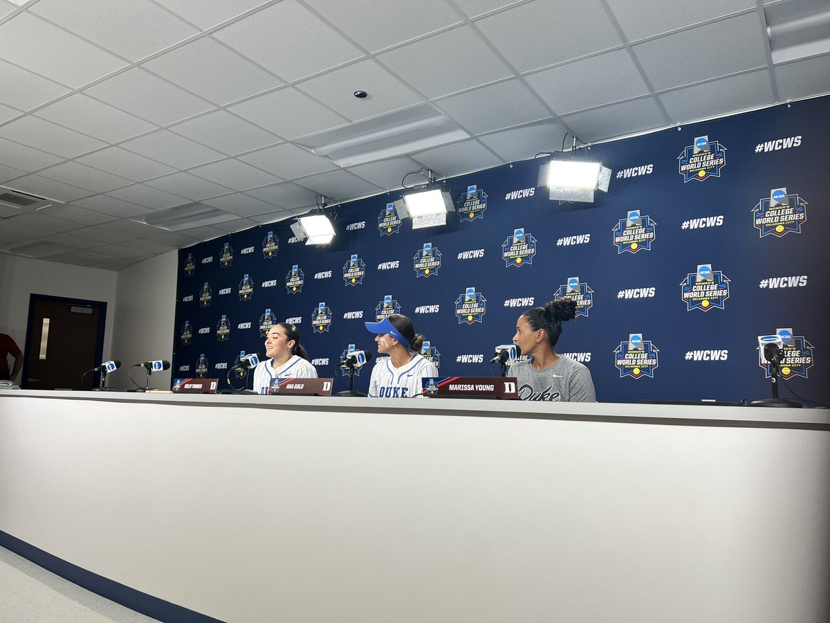 Sydney Supple (@sydney_supple) on Twitter photo In the 7th year of <a href="/DukeSOFTBALL/">Duke Softball</a>'s they made it to the WCWS & trust me when I say they will be back.
"Duke softball is always going to be a part of me and looking left and right there is never a group of girls I will love more," <a href="/kellyytorress/">Kelly Torres</a> after her last collegiate game. In the 7th year of <a href="/DukeSOFTBALL/">Duke Softball</a>'s they made it to the WCWS & trust me when I say they will be back.
"Duke softball is always going to be a part of me and looking left and right there is never a group of girls I will love more," <a href="/kellyytorress/">Kelly Torres</a> after her last collegiate game.
