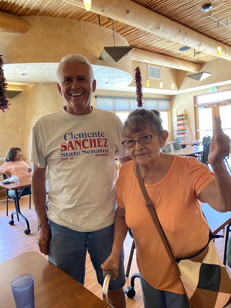 SenCSanchez's tweet photo. Very welcoming at Isleta Pueblo today having lunch and canvassing the community. They were very appreciative of the burritos and goodie’s that we brought them. https://t.co/GNwux8eg3O