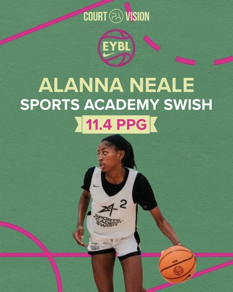SESSION 2 @NikeGirlsEYBL TOP PERFORMERS

Alanna Neale
Sports Academy Swish @SASwishHoops 
5'11
CO2025
11.4ppg/6.2rpg
2.0 spg

Alanna had a really good weekend at Session 2 highlighted by 3 terrific performances. In her first game of the weekend, she did a great job of being