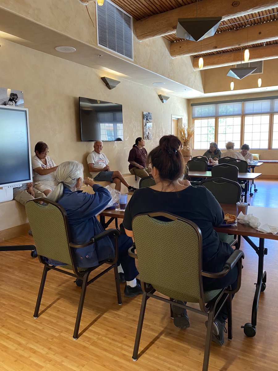 SenCSanchez's tweet photo. Having lunch today with the Seniors at Isleta Pueblo. Everyone was very nice and welcoming. https://t.co/6WmZd3wIm0