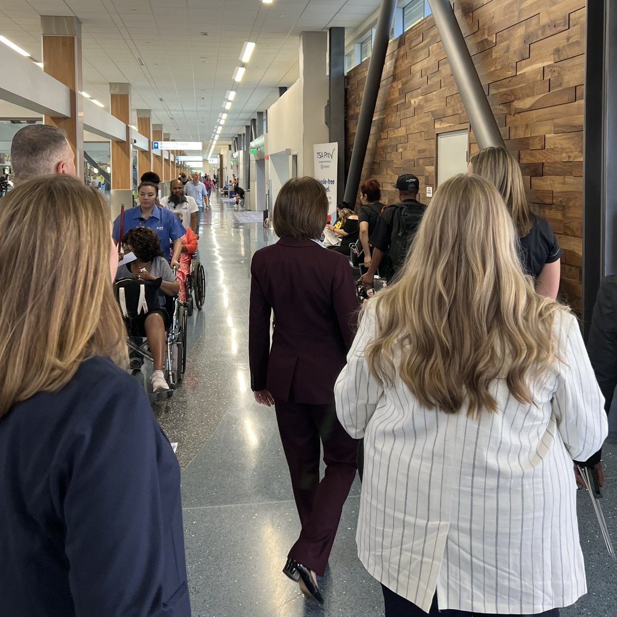 RenoAirport's tweet photo. Today, @SenCortezMasto visited RNO to support new legislation she championed funding anti-human trafficking efforts and expanding programs at airports nationwide. This legislation will provide funding for critical resources, training, and improving programs. #EndHumanTrafficking https://t.co/nDGLWJxB5f