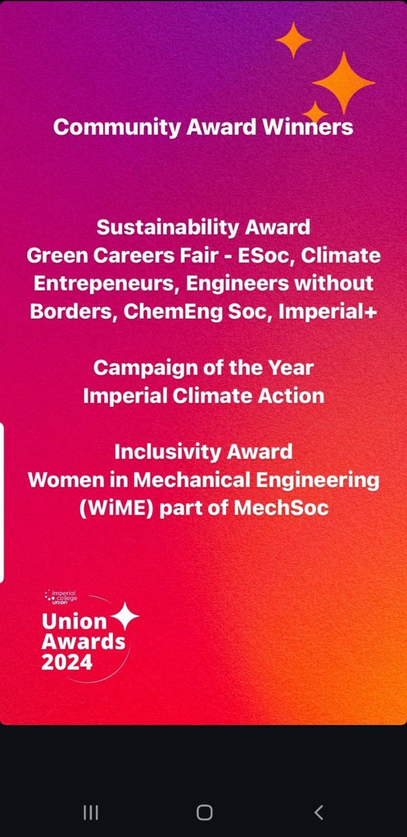 Imperial Climate Action (@ic_climateact) on Twitter photo We are very happy to announce we won the @icunion award for Campaign of the Year! We are very happy to announce we won the @icunion award for Campaign of the Year!
