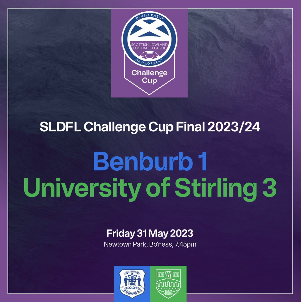 🏆 Congratulations to University of Stirling who have won this season's SLDFL Challenge Cup.