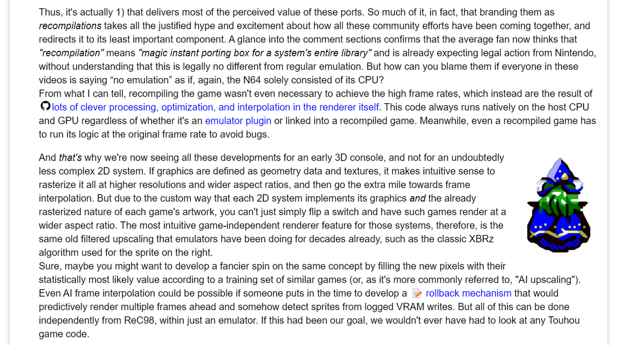 ReC98Project's tweet image. Wrote a few words about the recent N64 recompilation hype and how it relates to ReC98: