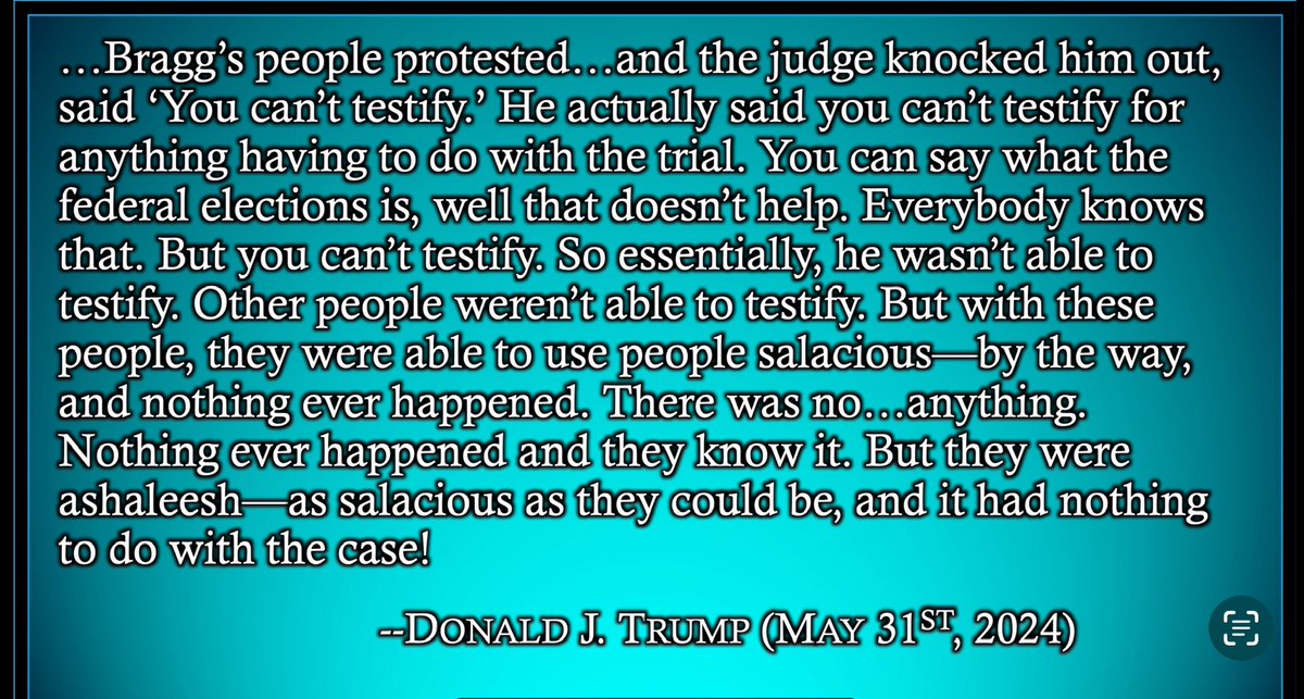 Here’s a transcription of some of the remarks Trump made earlier today. I find putting these up to be extremely helpful in properly elucidating just how far gone mentally this man is, because it strips away all of the things he uses to distract us and lets us just read his words: