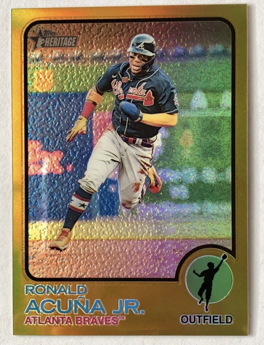 Pinning this tweet! 

Still on the lookout for the 2022 Heritage Acuña Superfractor 1/1.

Gold /5 pictured below for reference.

I don’t think it has been pulled yet, but I would appreciate keeping me in mind if you ever see it! 

@Iminsearchof