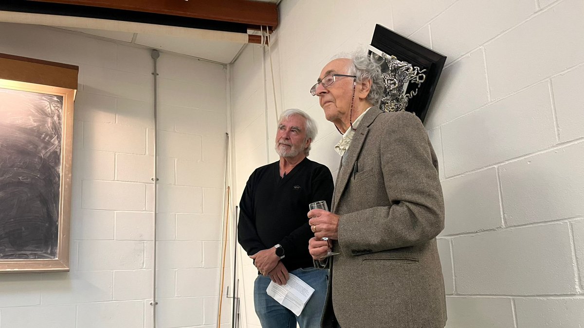 montu_saxena's tweet photo. Wonderful occasion in @DeptofPhysics today when a sculpture installation was unveiled in honour of Prof Brian Josephson (Noble Prize in Physics '73) known widely for the #JosephsonEffect, conceptualised and crated by scientist and sculptor @TenFleming and thank you Mike Payne! https://t.co/kmfZroXfpz