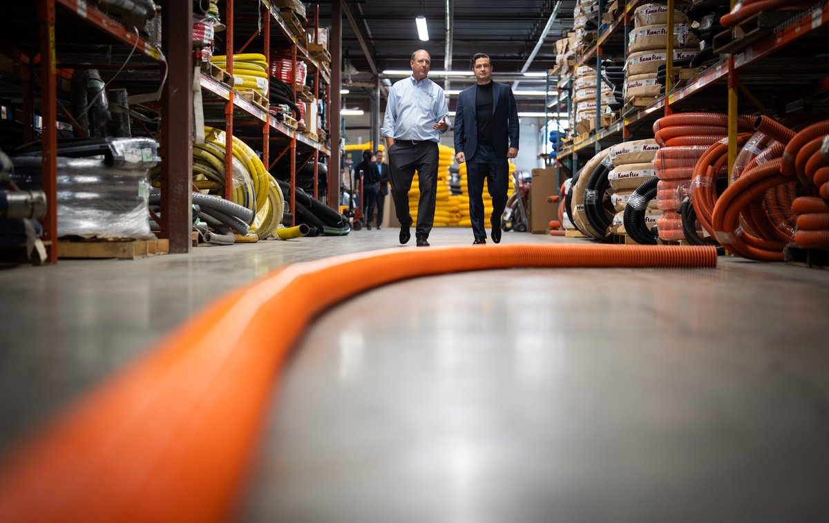PierrePoilievre's tweet image. The workers at Ontario Hose Specialties have created a made-in-Canada success story, manufacturing high-quality products for industrial clients across Canada.

Common sense Conservatives will lower their taxes so they can bring home more.