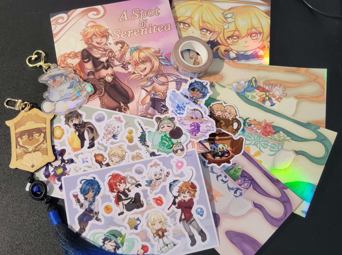🫖 FANTASTIC NEWS!

We finally got proper copies of the physical zine! Now paired with the merch, we are now preparing to pack and ship the orders out to our patient customers!