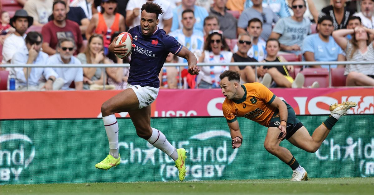The #HSBCSVNS Grand Final in Madrid is on fire! 🔥 With 32 top rugby sevens teams battling it out, the action is intense under the blue skies. 

👉 Watch the highlights here: 7bamboosrugby.com/highlights-hsb…

#Rugby #Sevens #Madrid2024