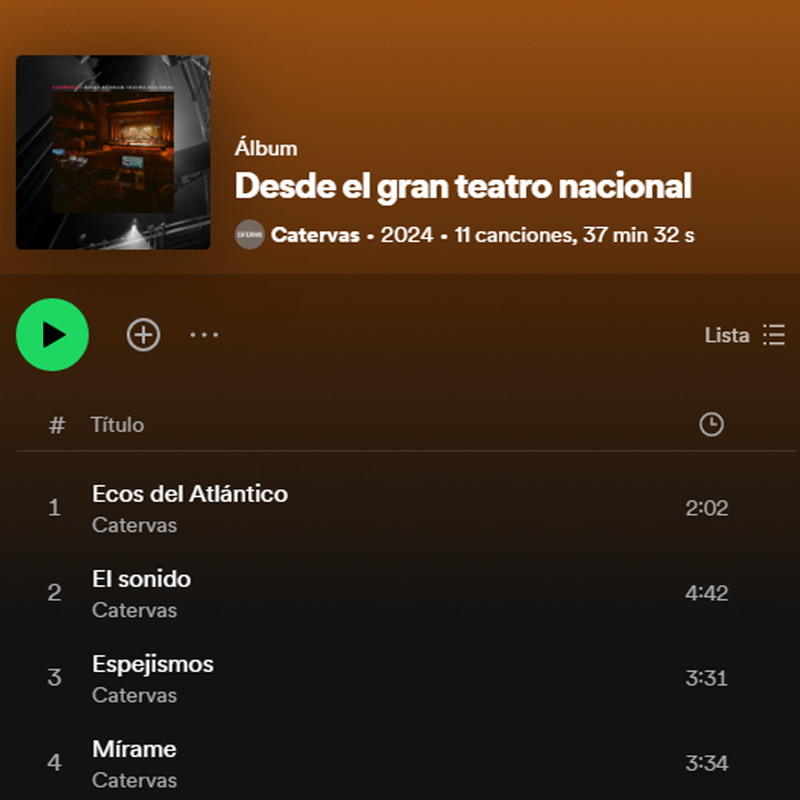 Compartimos el lanzamiento de nuestro primer disco en vivo, desde el Gran Teatro Nacional.
Link de Spotify: rb.gy/1gkp5q