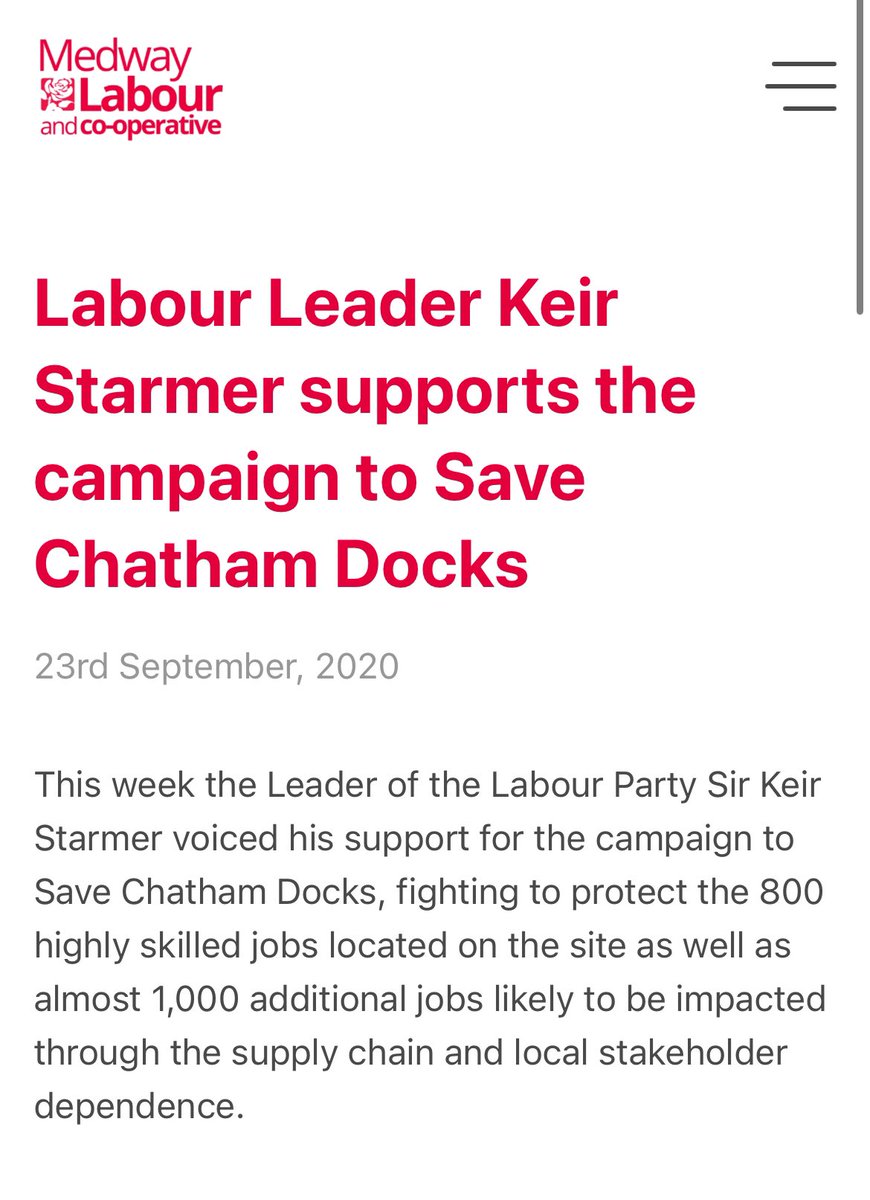 Rt Hon Kelly Tolhurst (@kellytolhurst) on Twitter photo Wow you couldn’t make it up #Labour Sir Kier visits ClydePort, the same owners as #Chathamdocks the day after his <a href="/MedwayLabour/">Medway Labour & Co-operative Group 🇬🇧🤝🇺🇦</a> council votes for job losses. We know who he is backing now & it’s not the working people of #Rochesterandstrood - a reminder of the u-turn 👇disgrace! Wow you couldn’t make it up #Labour Sir Kier visits ClydePort, the same owners as #Chathamdocks the day after his <a href="/MedwayLabour/">Medway Labour & Co-operative Group 🇬🇧🤝🇺🇦</a> council votes for job losses. We know who he is backing now & it’s not the working people of #Rochesterandstrood - a reminder of the u-turn 👇disgrace!