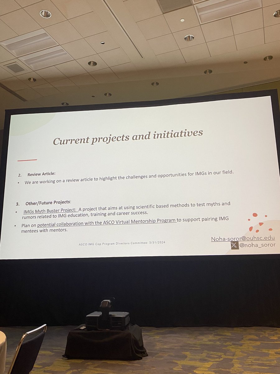 🚨 Happening Now at #ASCO24! 🚨

Dr. Noha Soror @noha_soror is now presenting the Program Directors and Leadership Committee of ASCO IMG CoP! 🌟 

Don't miss this insightful session on leadership and program development!
<a href="/ASCO/">ASCO</a> <a href="/ASCOTECAG/">ASCO TECAG</a> <a href="/OncoAlert/">OncoAlert</a>