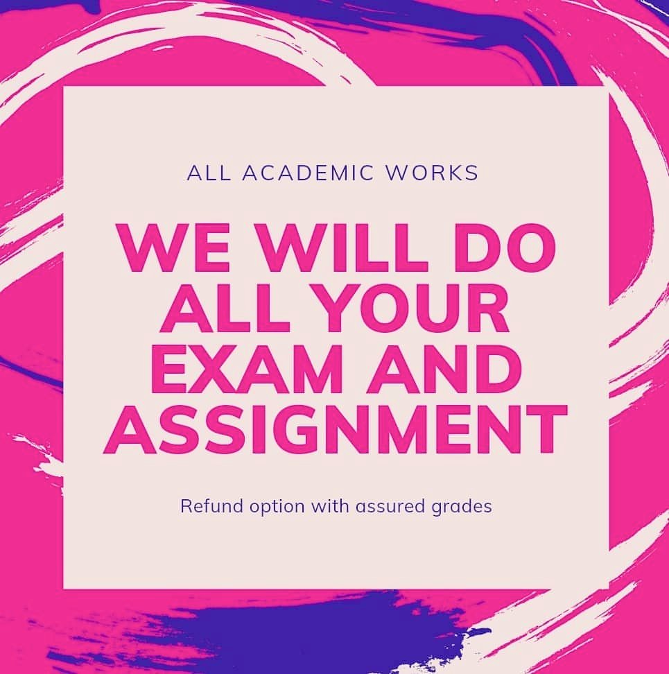 Hire us to do your; ~Algebra ✓Math English Programming Database Thesis Accounting History ~Projects Economics Business ~Statistics Calculus Quizzes Discussions Psychology Computer Theology ~Finance Criminology Excel Poetry ~Powerpoint Law DM us Now!