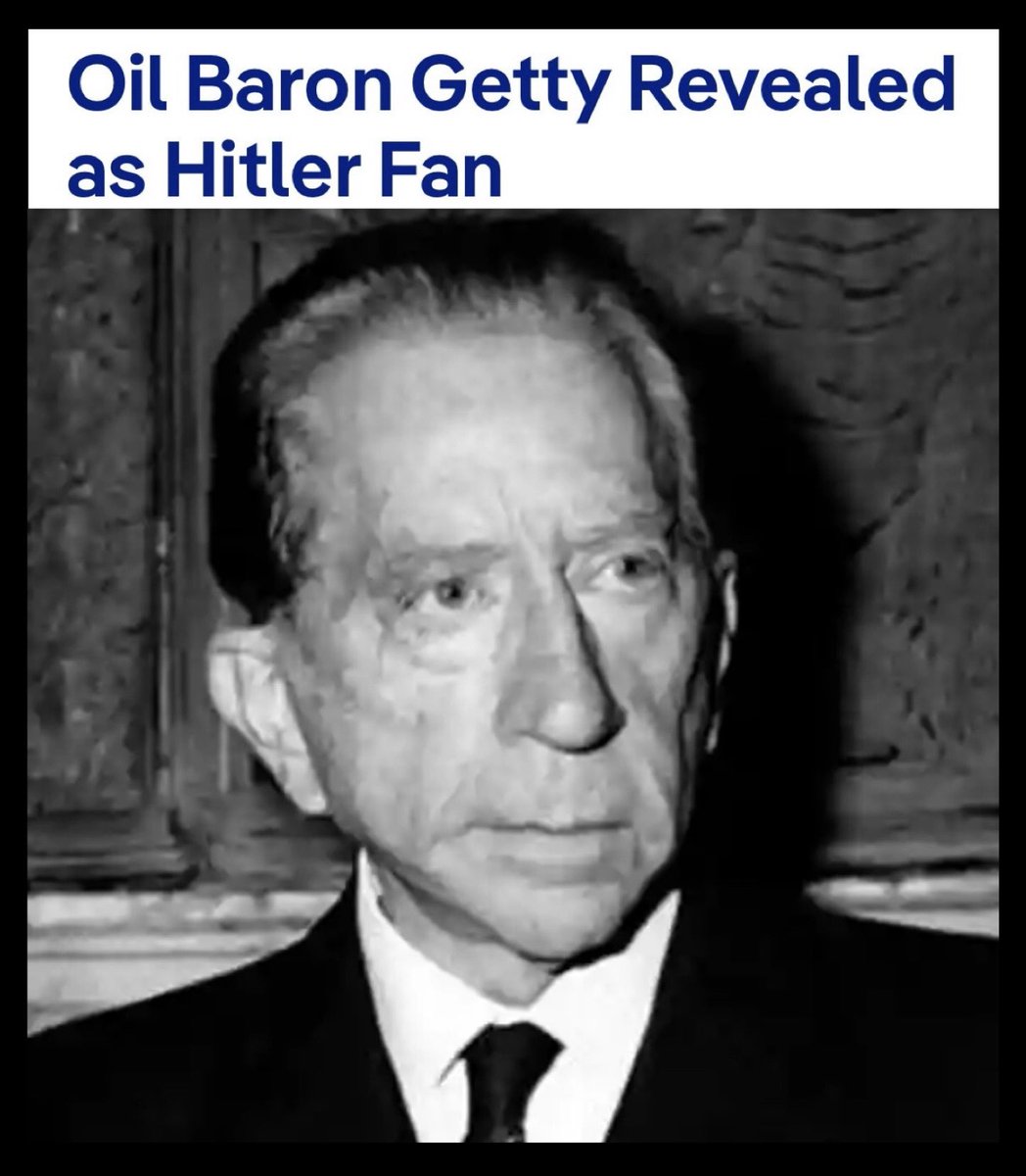Getty appears to have been at the center of a shadowy group of financiers that provided support to Nazi Germany in the early days of World War II. The dossier says Getty sold one million barrels of oil to Germany. dw.com/en/oil-baron-g…