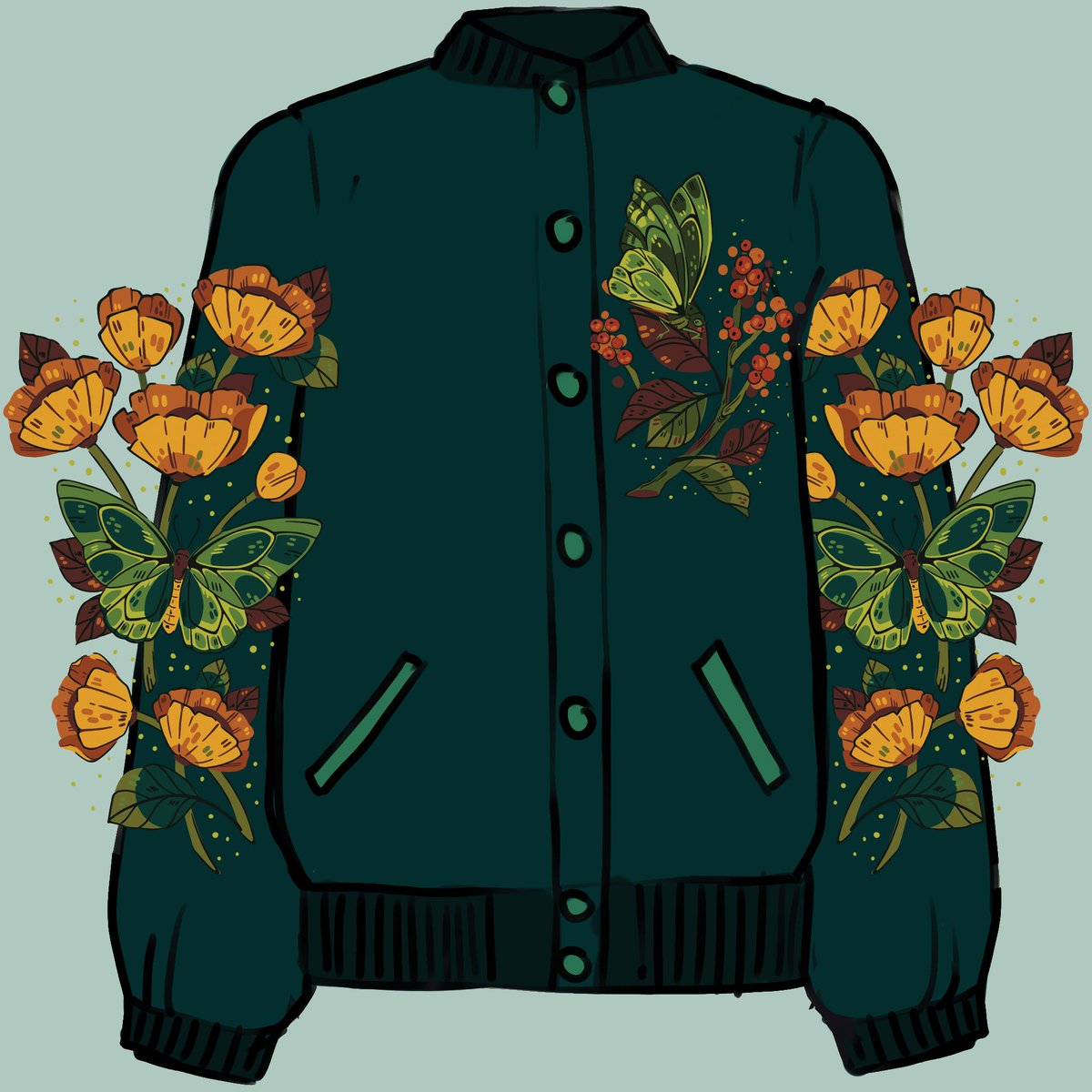 morningwitchy's tweet image. the emerald dream bomber got a bit of an upgrade since the last sample!