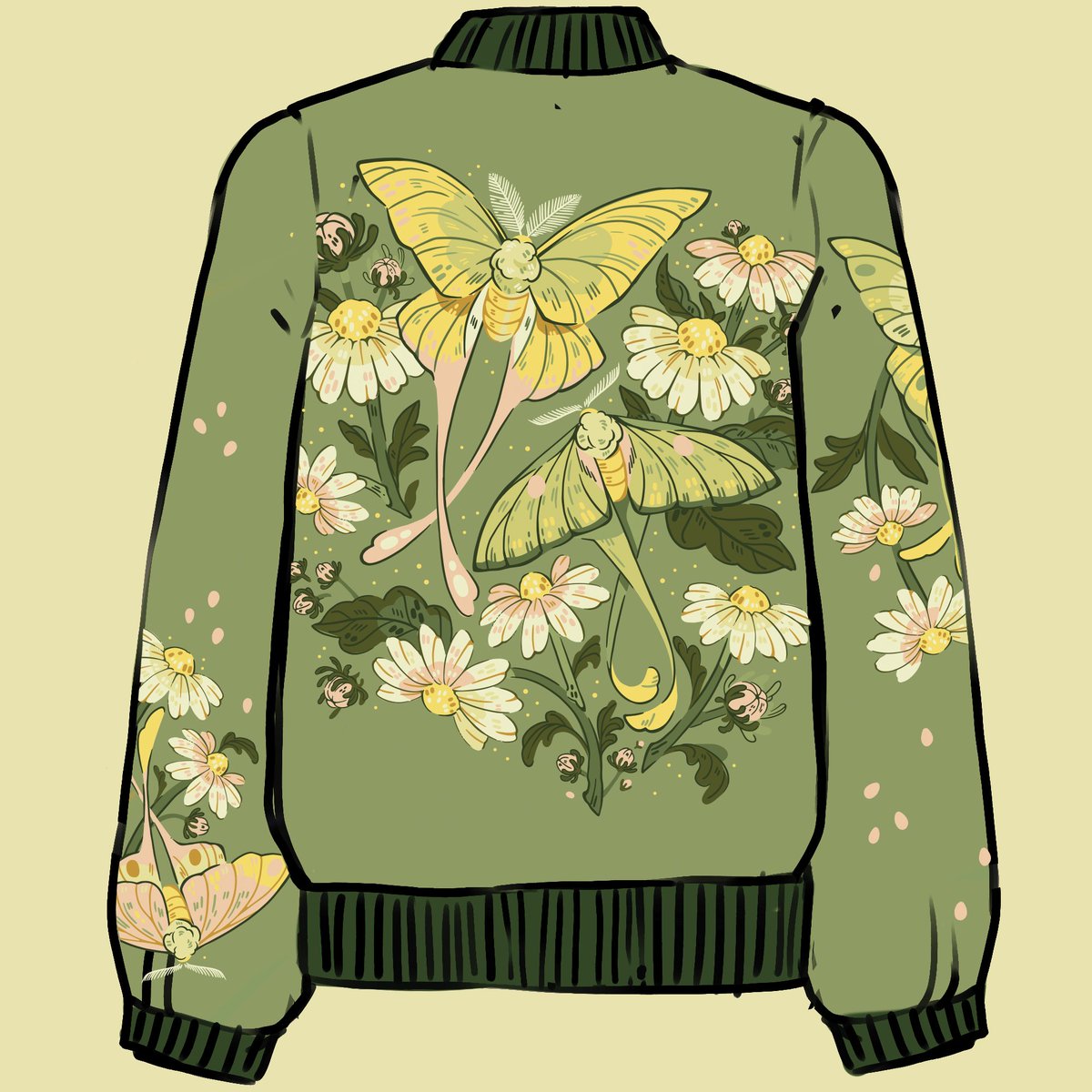 morningwitchy's tweet image. the emerald dream bomber got a bit of an upgrade since the last sample!