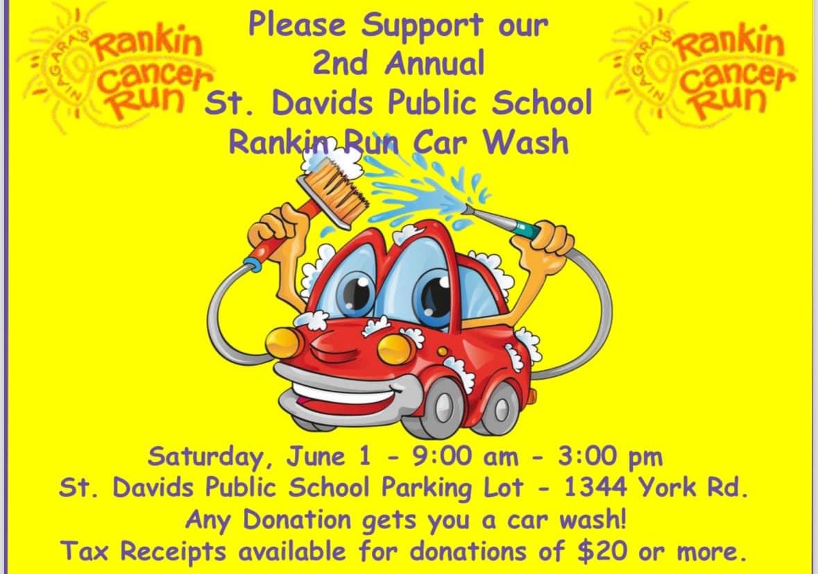 Rankin Cancer Run (@rankincancerrun) on Twitter photo Don’t forget to stop by St. Davids Public school tomorrow and get a car wash! Don’t forget to stop by St. Davids Public school tomorrow and get a car wash!