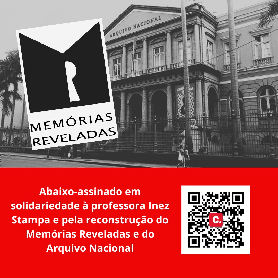 Alcançamos mais de 1.000 assinaturas!
Apoie o abaixo-assinado em solidariedade à professora Inez Stampa e pela reconstrução do Memórias Reveladas e do Arquivo Nacional! 
Compartilhe: chng.it/Rjj2KDFLHD #direitoshumanos #acessoainformacao #ditaduranuncamais