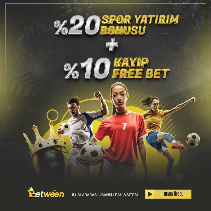BetweenResmi's tweet photo. 🔥Between'de %20 Spor Yatırım Bonusu + %10 Kayıp FreeBet!🎁
🚀%20 Spor Yatırım Bonusu ile Yatırırken Kazanın ve %10 Kayıp FreeBet ile kayıplarınızı telafi etme şansı #Between'de!
🔽Between Giriş Kayıt🔽 
➡https://t.co/JufsoR17GF https://t.co/NWuqNP9t9Z