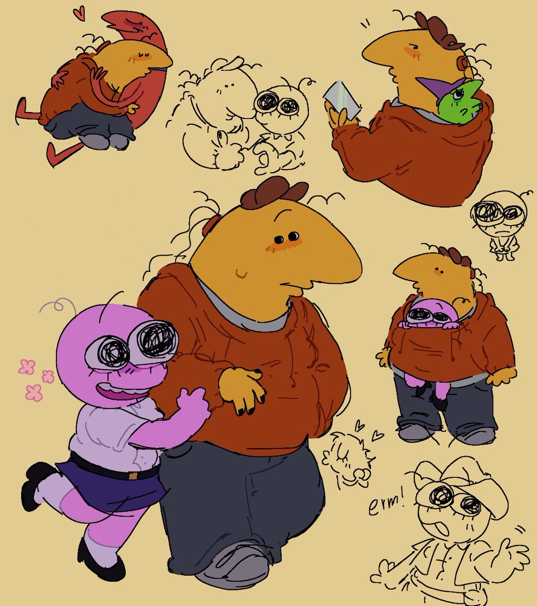 BUGFLAVOUR's tweet image. what i think they would look like if they were babes #smilingfriends