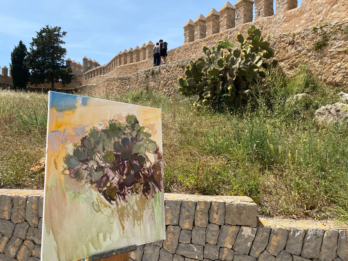 Venetianred's tweet photo. Twee weken op prachtig #Mallorca #enpleinair geschilderd met  7  van de #Norddeutscherealisten voor onze #galerieHalbach in #Celle #pleinair #oiloncanvas https://t.co/Y3fH4ISxSx