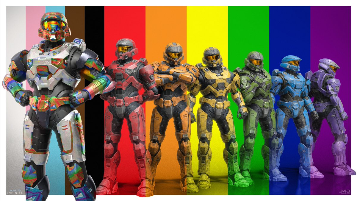 Halo's tweet image. 🌈 Happy Pride Month 🌈

Embrace love, diversity, and inclusion by equipping the Unity ‘24 armor coating, nameplate, and emblem in Halo Infinite this June.

Let&apos;s stand together in honoring our LGBTQIA+ community and forging a future of unity and acceptance for all.

#Pride2024
