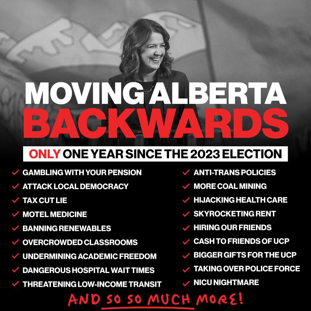 NathanIpYEG's tweet photo. The government could tackle the affordability crisis impacting thousands of Albertans as they promised.

Instead of governing for Albertans, the UCP is focused on making themselves and their friends in #Toryland more powerful and wealthier with Bills they rammed through the #ableg. #abpoli #yeg #yyc #Bill18 #Bill20