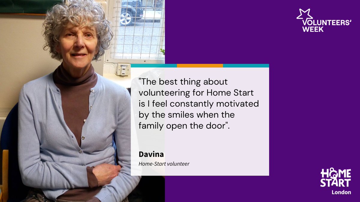 Join Davina <a href="/HomeStartWKCHF/">Home-Start W, K&C, H&F</a> and experience the joy of making a difference as a volunteer with Home-Start. Find out more and register your interest here 👉 home-startlondon.org/my-2-hours #VolunteersWeek #MakingADifference #HomeStartSupport #VolunteerSpotlight