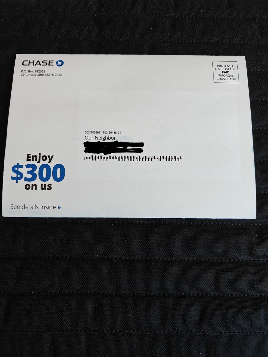 brandonsoder's tweet image. Hi, can anyone please help me figure out how to stop this junk mail? I've called Chase twice to request permanent removal from the mailing list. It hasn't worked. I signed up for dmachoice.org as well. Thanks in advance. @Chase #JunkMail
