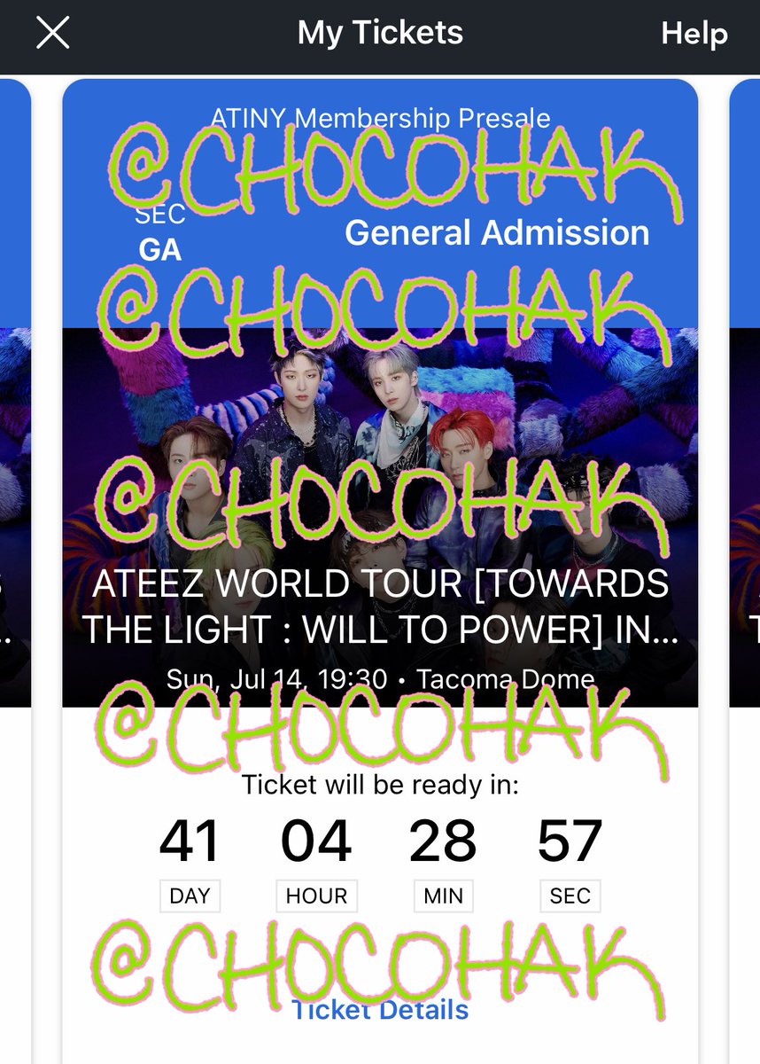 hiii WTS ateez tacoma dome 2 GA tickets!

2 general admission floor tickets, prefer to sell together. $210 for each ticket. DM for more info/proof. paypal is preferred but can take venmo as well!
#ateez #towardsthelight #will_to_power