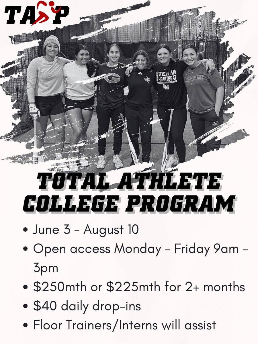The spot in the San Antonio area to out in work this summer! <a href="/TotalAthleteSP/">Total Athlete Sports Performance</a>