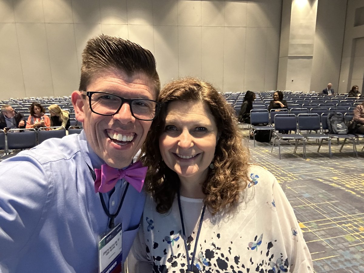 A wonderful #SuppOncSelfies📸 with @DrN_CancerPCP. So pleased to enjoy🎙️@ASCO Voices🎙️ together and see her lead the #survonc CoP. Has been a joy to connect and collaborate with a leader in the survivorship field #ASCO24