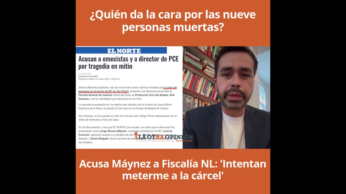 #Video📹 | *Acusa Máynez a Fiscalía NL: 'Intentan meterme a la cárcel'* youtu.be/zxo4vgXLmEA