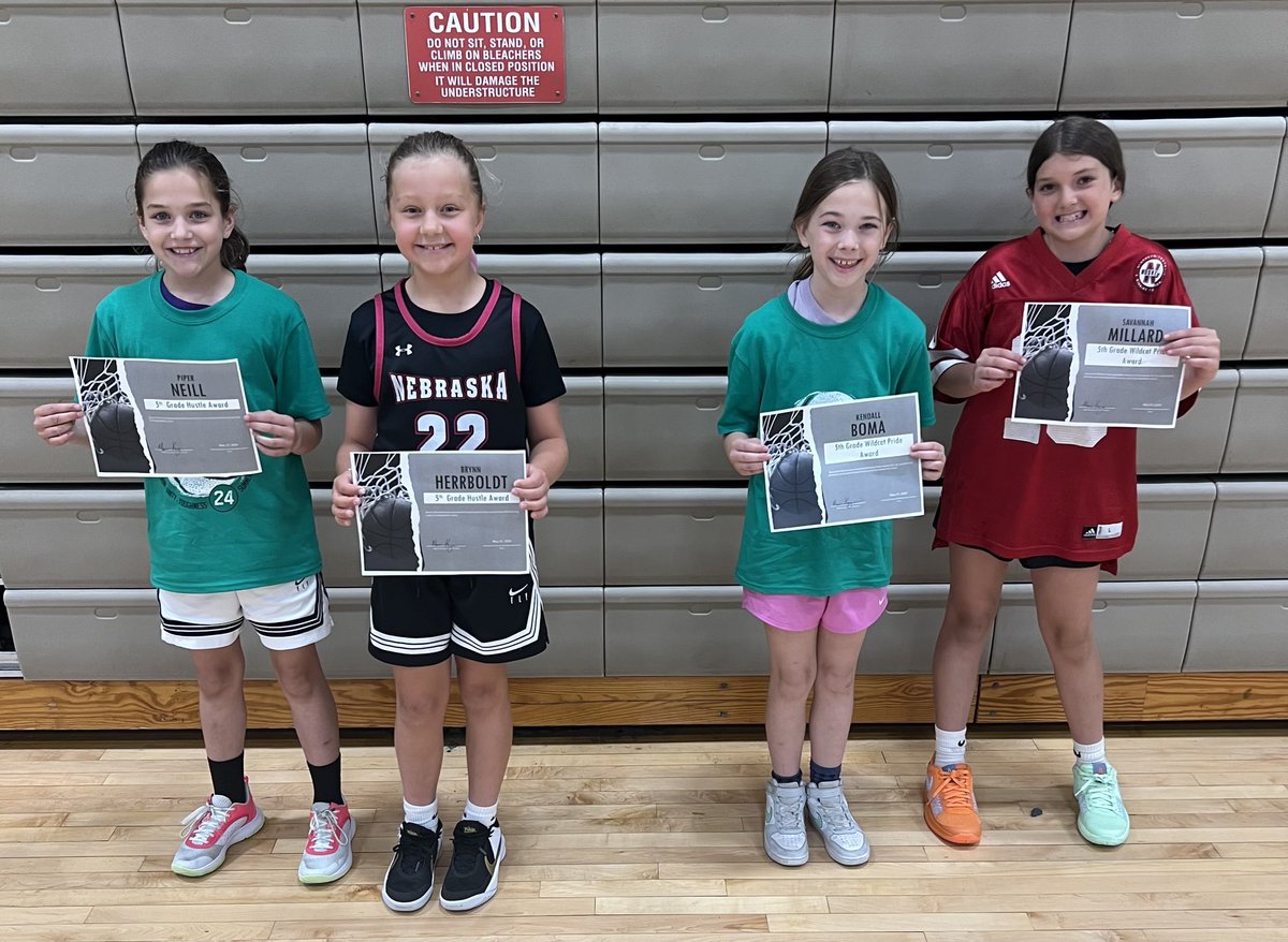 MilWestLadyCats's tweet photo. 4th and 5th grade winners of the hustle and teammate award!! https://t.co/mkHqH6fkoi