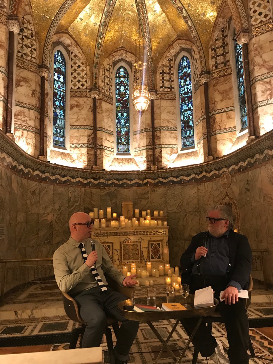 A charming event in a glorious setting Thank you @MumblinDeafRo for your readings and insights, to David Collard for his witty interviewing and to the sadly absent @Ofmooseandmen