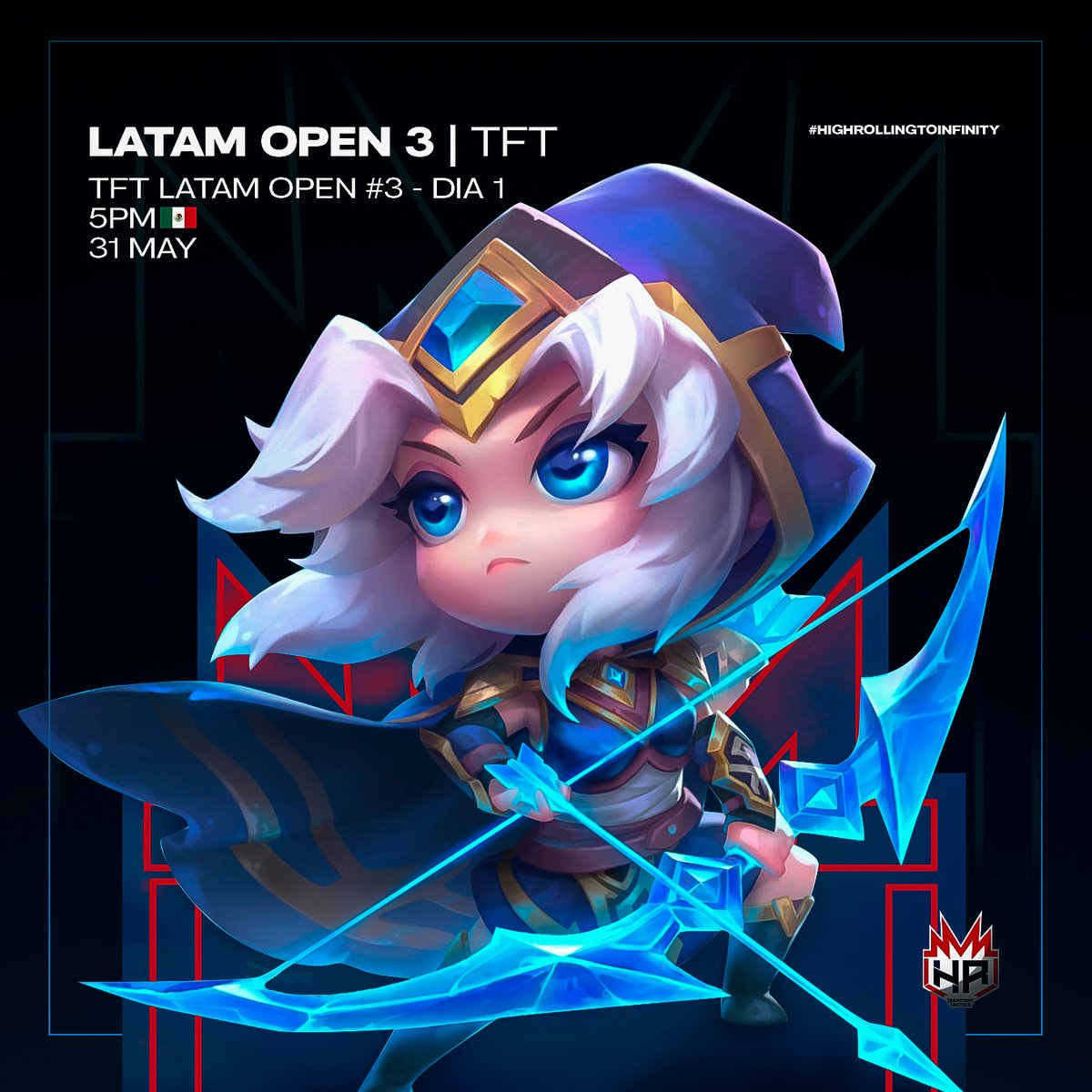 HRollerLATAM's tweet photo. 🏆 ¡ESTAMOS LISTOS PARA EL OPEN 3! 🏆
¡Nuestros estrategas darán todo en el LATAM OPEN de @tftlatam para poder ganarse un cupo a la siguiente copa, vamos con todo! 🔥
📅 Hoy a las 5PM
#HighrollingToInfinity #TakeMeHigher https://t.co/gLLqZewRZd