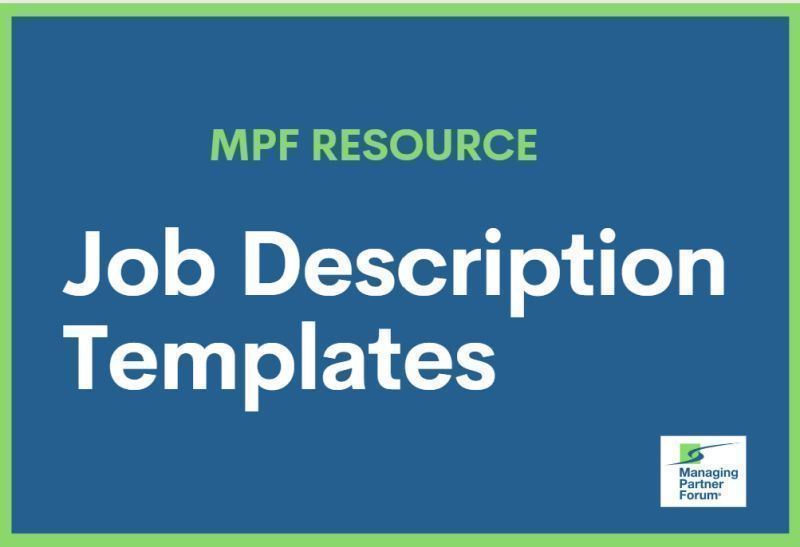 Do you need to update your firm's job descriptions for executives? For a good starting point, review the sample job descriptions posted on the Managing Partner Forum website here: bit.ly/3TXbcNc 
#ManagingPartners #LawFirms #MidLaw