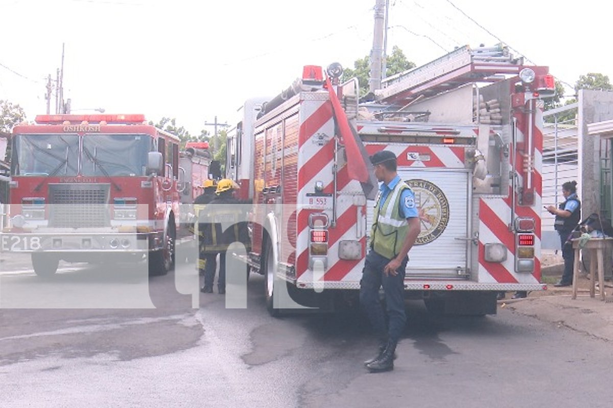 Un voraz incendio se produjo en el barrio 22 de Enero en Managua, el fuego se desató en un cuarto de alquiler, presuntamente debido a fallas en el sistema eléctrico. 

La situación causó pánico entre los residentes, quienes rápidamente alertaron a las autoridades.

#Nicaragua